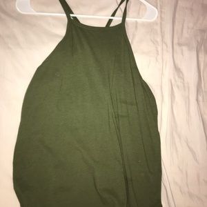 Camp green flowy tank